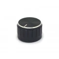 Knob de Alumínio para Potenciômetro de Eixo Estriado - A21x13 - Preto