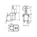 Chave Push-Button com Trava e 2 Terminais PCI - KCD-A22