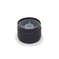 Knob de Alumínio para Potenciômetro de Eixo Estriado - A23x17 - Preto