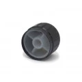 Knob de Alumínio para Potenciômetro de Eixo Estriado - A23x17 - Preto