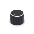 Knob de Alumínio para Potenciômetro de Eixo Estriado - A23x17 - Preto