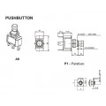 Chave Push-Button Unipolar com Trava 15A/120V 14.123 A6B1P1Q - Margirius