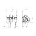Conector Verde Multipolar AK3000-05 Fêmea de 5 vias - Passo 5.0mm - Phoenix Mecano