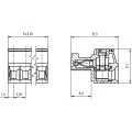 Conector Verde Multipolar AKZ1550 Fêmea Passo 3,81mm - 2 a 16 Vias - Phoenix Mecano