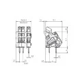 Conector Laranja Multipolar Fixo AKZ3191-04 de 4 Vias - Passo 2,54mm - Phoenix Mecano