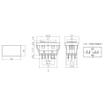 Interruptor Automotivo com Led sem Trava (Liga)/Desliga/(Liga) Momentâneo 20A/12V - ASW-21D