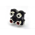 Jack com 4 RCA para PCI 90° - JL15024 - Jiali