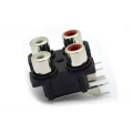 Jack com 4 RCA para PCI 90° - JL15024 - Jiali