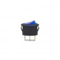 Chave Gangorra / Tecla Oval com 3 Terminais 6A/250V com Neon Azul - KCD1-115N
