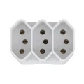 Benjamim 2 Polos + Terra 3 Saídas 20A 250V - Cinza - Fame