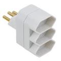 Benjamim 2 Polos + Terra 3 Saídas 20A 250V - Cinza - Fame