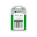 Carregador de Pilhas e Baterias com 4 Espaços AA/AAA e 9V (Com Pilhas) - BAP-551