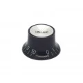 Knob Estriado Numerado (0-10) Marcação "Volume" Preto - C-2009-V