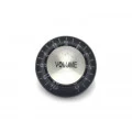 Knob Estriado Numerado (0-10) Marcação "Volume" Preto - C-2009-V