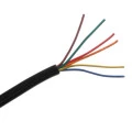 Cabo Manga Preto 6x22AWG Sem Blindagem - Rolo com 100 Metros