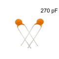 Capacitor Cerâmico Disco 270pF ( 271 / 0.27nF / 0.00027uF ) - 50V a 500V