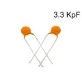 Capacitor Cerâmico Disco 3.3KpF ( 332 / 3.3nF / 0,0033uF ) - 50V a 1000V