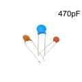 Capacitor Cerâmico Disco 470pF ( 471 / 0.47nF / 0,00047uF ) - 50V a 3000V