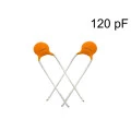 Capacitor Cerâmico Disco 120pF ( 121 / 0.12nF / 0,00012uF ) - 50V a 1000V