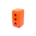 Caixa Plástica Com Furo para Três Botoeiras - Laranja - CB-003 - Patola
