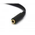 Cabo Adaptador Maleável de 1 P2 Fêmea para 2 P2 Macho (Dourado) - CB-133
