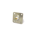 Conector N 50 Ohms Fêmea Reto Painel Base Quadrada 25,40mm Furo Base 3,3mm - CF-2 - Gav 17- KLC
