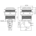 Chave Push-Button sem Trava Utilizada em Arcades Fliperamas - Diversas Cores - PBS-29