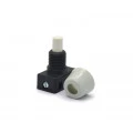Chave Push-Button com Trava para Painel Liga/Desliga 2A/250V - Cinza - 1185CZ-N