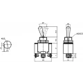 Chave Alavanca Metálica Unipolar SPDT com 3 Terminais 10A/250V KN3 (A)-112A Liga/(Liga) Momentânea - Jietong