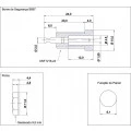 Borne B897 com Pino Interno para Pino Banana de 4mm - Diversas Cores