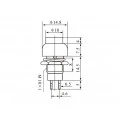Chave Push-Button sem Trava 2A/250V Normalmente Aberta nas Cores PT/VD/VM - DS-461