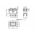 Chave Gangorra / Tecla Unipolar com Trava 6A/120Vac 15.124 Liga/Liga/Liga M5OBT5OBS1S/PTE - Margirius