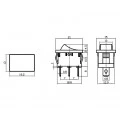 Chave Gangorra / Tecla com 3 Terminais 3A/250Vac - AZ/PT/VD/VM - MRS-102A (C3) - Jietong