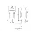 Chave Push-Button com 2 Terminais e com Trava 1A/250Vac Liga/Desliga - Diversas Cores - DS-429