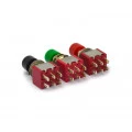 Chave Push-Button com 6 Terminais e sem Trava Liga/Liga 2A/250V - PT/VD/VM - DS-622