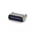 Conector Centronics Macho Solda Fio DS1078-24MOL com Capa Metálica - 24 Vias - Connfly