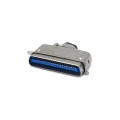 Conector Centronics Macho Solda Fio DS1078-50MOL com Capa Metálica - 50 Vias
