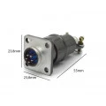 Conector Circular Macho e Fêmea DS1110-05-05 - 05 Vias - Connfly