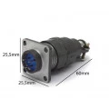 Conector Circular Macho e Fêmea DS1110-06-03LYP - 03 Vias - Connfly