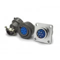 Conector Circular Macho e Fêmea DS1110-06-07 - 07 Vias - Connfly