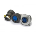 Conector Circular Macho e Fêmea DS1110-06-09 - 09 Vias - Connfly
