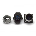 Conector Circular Macho e Fêmea DS1110-08-04LYP - 04 Vias - Connfly