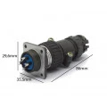 Conector Circular Macho e Fêmea DS1110-08-04LYP - 04 Vias - Connfly