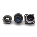 Conector Circular Macho e Fêmea DS1110-08-07LYP - 07 Vias - Connfly