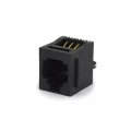 Conector Jack RJ12 DS1133-02-S60AS 180º com 06 Vias - Connfly