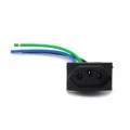 Tomada para Painel 2P+T com Rabicho Preta 20A/250V - EX2401