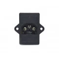 Tomada IEC com 2 Porta Fusível EX2550PT -  EXATRONIC