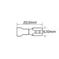 Terminal Faston Fêmea Isolado 16-14 AWG 1.1 a 2.5mm Azul - FE1614-41 - Eletro Service