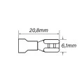 Terminal Faston Fêmea Isolado 22-16 AWG 0.25 a 1.5mm² Vermelho - FE2216-51 - Eletro Service