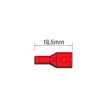 Terminal Faston Fêmea Totalmente Isolado em PVC 22-16 AWG 0.25 a 1mm² Vermelho - FE2216-51TI - Eletro Service